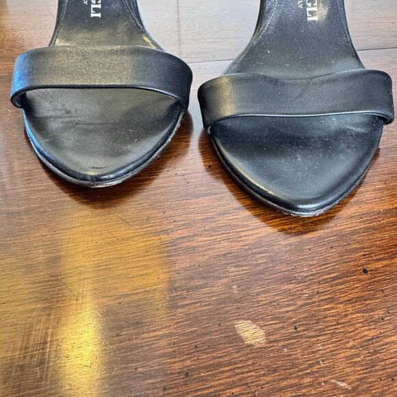 Bruno Magli Black Leather Sandal Size 7.5 - Picture 12 of 14